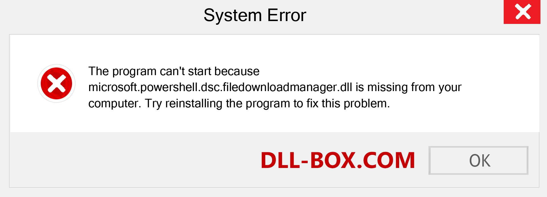  microsoft.powershell.dsc.filedownloadmanager.dll file is missing?. Download for Windows 7, 8, 10 - Fix  microsoft.powershell.dsc.filedownloadmanager dll Missing Error on Windows, photos, images